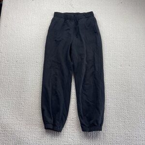 Uniqlo Sweatpants Men's Size Small Black Joggers Drawstrings Tapered Cotton